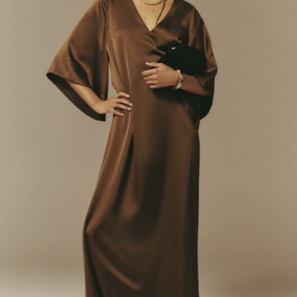 Tuckernuck Brown Satin Maxi